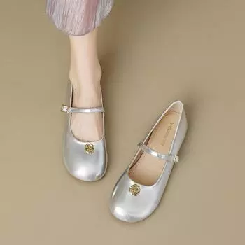 Weiwei Girl 1001-2 French Single Shoes Women s Flat Bottom One Word with Shallow Mouth Cute Round Head Mary Jane Shoes Soft Sole 35 чёрный