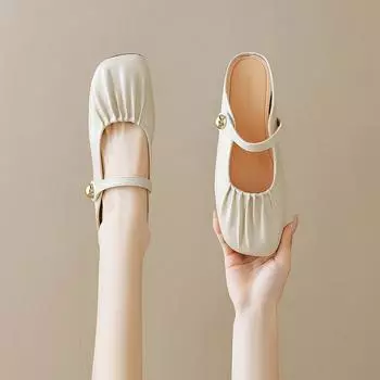 Weiwei girl 389-9 bag head half slippers women wear summer silver word with beach flat muller shoes women 35 абрикосовый