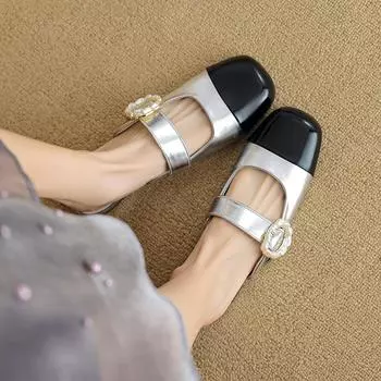 Weiwei girl 669-2 Xiaoxiangfeng сумка на голову полутапочки женская летняя одежда 2024 новые французские классные тапочки на низком каблуке 35 абрикосовый