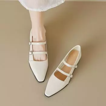 Weiwei girl 6831-1 Французские остроносые женские туфли на плоской подошве с неглубокой горловиной Туфли Мэри Джейн Корейская версия женских туфель 35 абрикосовый