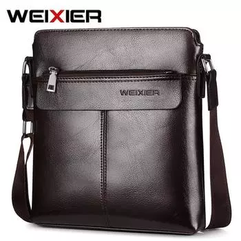 WEIXIER брендовая мужская сумка через плечо модная сумка через плечо из искусственной кожи Casula Oudoor дорожная сумка-мессенджер коричневый