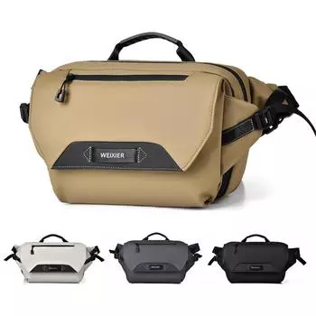 WEIXIER Men s Messenger Bag Waterproof Crossbody Shoulder Bag Casual Chest Bag Briefcase Satchel Bag