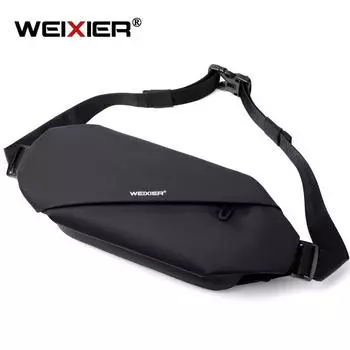 WEIXIER многофункциональная сумка через плечо противоугонные сумки через плечо мужская водонепроницаемая сумка нагрудная сумка из искусственной кожи на короткие поездки 8641 серый