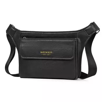 WEIXIER мужская кожаная поясная сумка Fanny Pack Crossbody сумка через плечо слинг-сумка портфель-портфель дорожная сумка повседневная нагрудная сумка коричневый