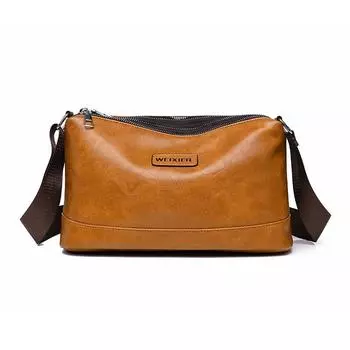 WEIXIER мужская кожаная сумка через плечо водонепроницаемая сумка-мессенджер портфель сумка дорожная сумка повседневная сумка чёрный