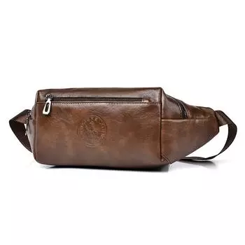 WEIXIER Мужская поясная сумка кожаная поясная сумка через плечо повседневная поясная сумка для телефона поясная сумка на плечо нагрудная сумка чёрный