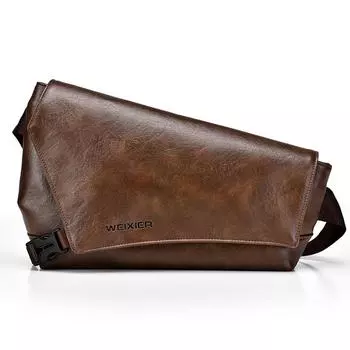 WEIXIER мужская сумка-мессенджер из кожи, сумка через плечо, водонепроницаемая дорожная повседневная сумка, ретро-портфель, сумка-саквояж чёрный