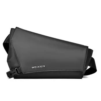 WEIXIER Мужская сумка-мессенджер, водонепроницаемая сумка через плечо, повседневная нагрудная сумка, портфель, сумка-портфель чёрный