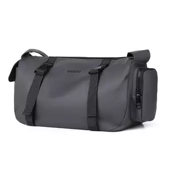 WEIXIER Мужская водонепроницаемая кожаная сумка-мессенджер, вместительный портфель через плечо с регулируемым ремнем для работы, спорта, ежедневных поездок на работу чёрный