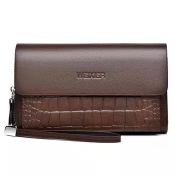 WEIXIER мужской кошелек, длинный кошелек, кожаный клатч, большая деловая сумка, чехол для телефона, держатель для карт, дорожный кошелек, подарок для отца, сына, мужа, бойфренда чёрный