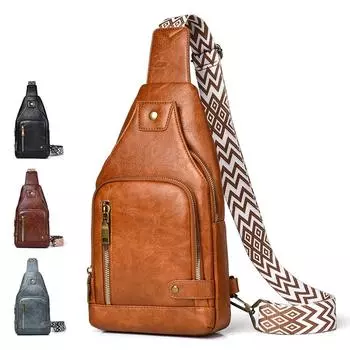 WEIXIER сумка-слинг для женщин и мужчин, кожаная сумка через плечо, нагрудный рюкзак, рюкзак, дорожная сумка
