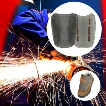 Welder Lace up Shoe Covers Leather Heat Resistant Anti Scald Welding Spats жёлтый