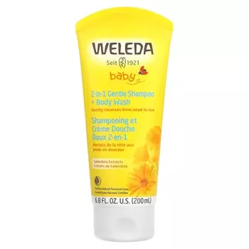 Weleda, Calendula Extract, 2-in-1 Gentle Shampoo + Body Wash, 6.8 fl oz (200 ml)