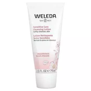 Weleda, очищающий лосьон для чувствительной кожи, экстракт миндаля, 2,5 жидких унции (75 мл)