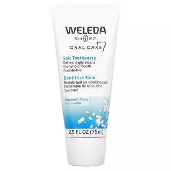 Weleda, Oral Care, Salt Toothpaste, Fluoride Free, Peppermint, 2.5 fl oz (75 ml)
