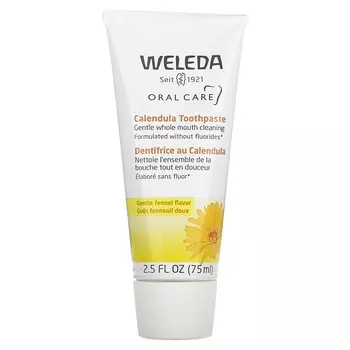 Weleda, Уход за полостью рта, зубная паста с календулой и фенхелем, 2,5 жидких унции (75 мл)