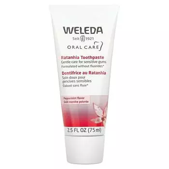 Weleda, Уход за полостью рта, зубная паста Ratania, со вкусом перечной мяты, 2,5 жидких унции (75 мл)
