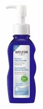 WELEDA Увлажняющее очищающее молочко 100 мл Очищающее средство по рецепту Двойное умывание необязательно Утреннее умывание Увлажнение Натуральные ингредиенты синий