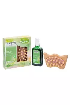 WELEDA White Birch Body Care Routine 100 мл с Body Cassa Brush Масло для тела Массаж Подтяжка кожи Натуральные ингредиенты Органический [Официальный]