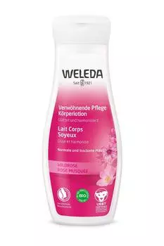 WELEDA Wild Rose Body Milk N 200 мл Крем для тела Увлажняющая текстура Свежий аромат розы Натуральные ингредиенты Органический [Официальный]