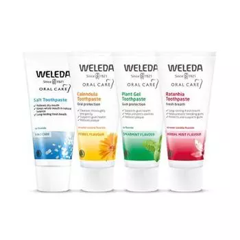Weleda Зубная паста 75 г Special 4 вида Выберите 1 (Латания 75г/Растение 75г/Календула 75г/Соль 75г) Weleda Ratania Toothpaste 75g