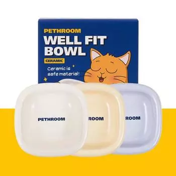 Хорошо подходящая миска для собаки, кошки, керамическая миска для еды, миска для воды, посуда White (sold out)