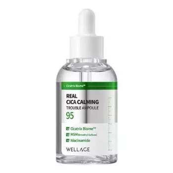 WELLAGE Real Cica Calming 95 Trouble Ampoule, 2 шт., 50 мл