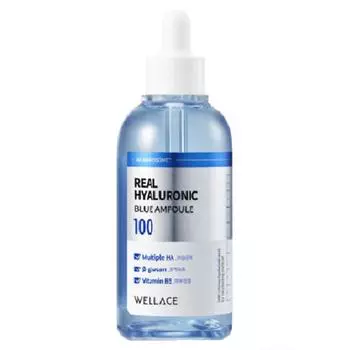 Wellage Real Hyaluronic Blue Ampoule, 100 мл, 1 шт.
