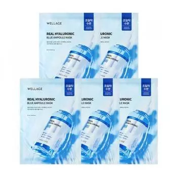 Wellage Real Hyaluronic Blue Ampoule Mask 5 sheets
