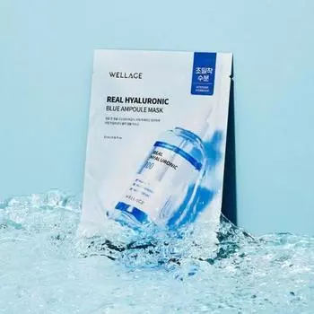 Wellage Real Hyaluronic Blue Ампульная маска 1 шт.