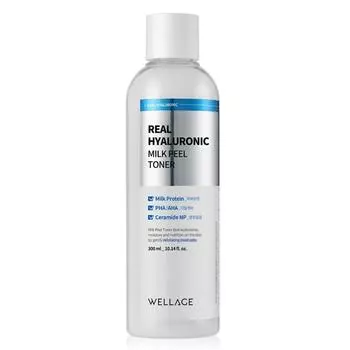 Wellage Real Hyaluronic Milk Peel Toner, 300 мл, 1 упаковка