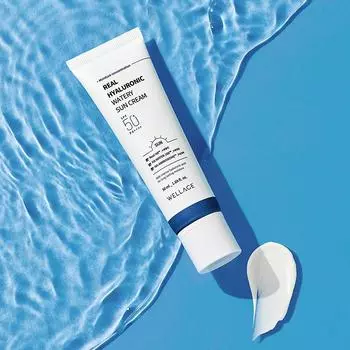 Wellage Real Hyaluronic Watery Sun Cream 50 мл Spf50+ Pa++++ Увлажняющая смесь