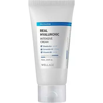 wellage WELLAGE Real Hyaluronic Интенсивный крем (75мл) Увлажняющий крем/масло ши гиалуроновая кислота, 1 шт.