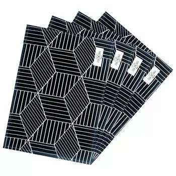wellhouse салфетка под стол хлопок лен большой 60x40 см клетчатая ткань обеденный коврик набор из 4 шт черный (Алмаз Л)