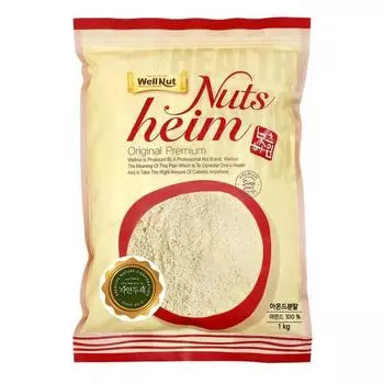 Wellnut Nutsheim Миндальный порошок, 1 кг, 1 штука, корейские орехи