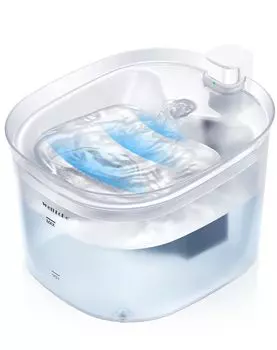 WellToBe Cat Water Автоматический диспенсер для воды для кошек беспроводной диспенсер для питья с активированным углем Большой беспроводной 3 источника воды Мощность бесшумный