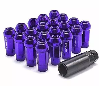 Wellvie проникающая стальная колесная гайка гоночная гайка 20 шт. 17HEX 48 мм длинная головка для гайки Fuzoku JDM USDM Civic Custom Custom Parts Alphard Car Supplies
