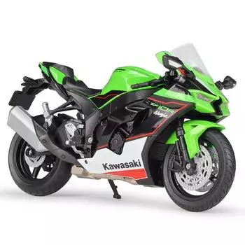 WELLY 1/12 Kawasaki Ninja ZX10R Heavy Locomoti Simulation Alloy Motorcycle Model Shock Absorbers Collection Toy Car Gift чёрный