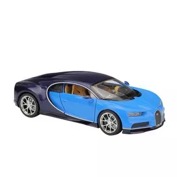 WELLY 1/24 Bugatti Chiron Scale Diecast Vehicles High Simulation Model Car Metal Alfa Classic Toy Car For Children Gift синий