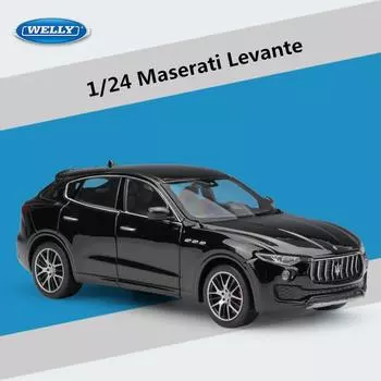 WELLY 1/24 Maserati Levante SUV литая модель автомобиля литые металлические транспортные средства модель автомобиля высокая имитация коллекция детские игрушки подарок чёрный