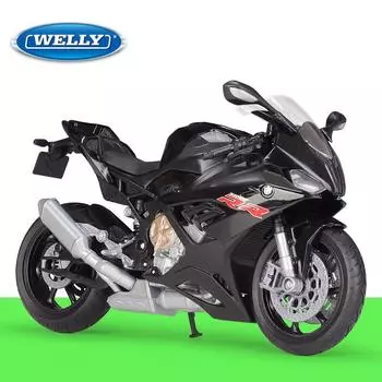 Welly масштаб 1/12 BMW 2021 S1000RR белый литой автомобиль коллекционные хобби модель мотоцикла игрушечные лошадки 1/12-17.5x9.7x7cm чёрный