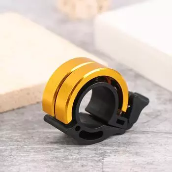 велосипедный звонок с двойным кольцом, 1 шт., велосипедный звонок из алюминиевого сплава, предупреждающая сигнализация о безопасности велосипеда, кольцо на руль велосипеда, аксессуары для велосипедного рожка чёрный