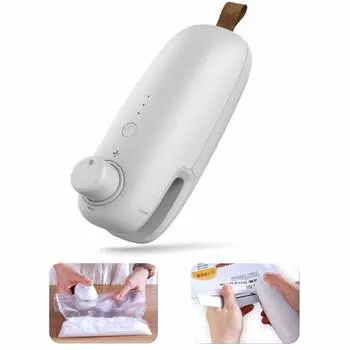 WELUV Sealer USB Маленький запайщик Бытовой перезаряжаемый термосварщик Открывающий и запечатывающий аппарат 2 в 1 Машина для запечатывания Мощный удобный запайщик Пакетов Термосварочная машина