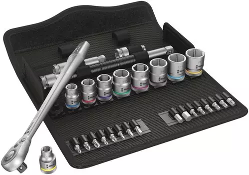Wera 05004051001 Zyklop Metal Ratchet Set 8100 SB 11 Lever Type Drive 29 предметов Набор японский импорт 3/8 [Обычный продукт] серебряный