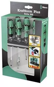 Wera Driver Set Japanese Specification with Rack 344953 334/350/354/7