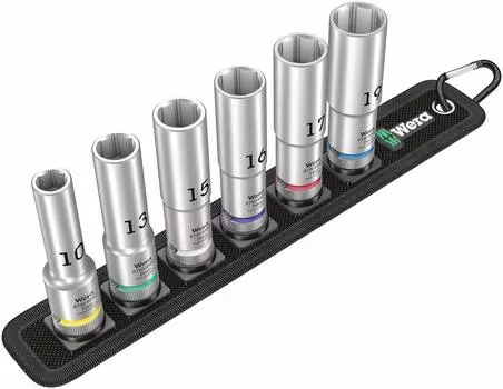 WERA ZYKLOP Deep Socket Set (6-Piece Set, 1/2 Drive, 004565)