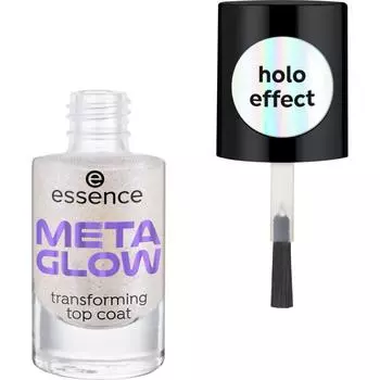 верхнее покрытие для ногтей essence meta glow 8 мл