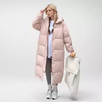 версия модной универсальной свободной куртки с капюшоном на пуху из хлопка на осень и зиму из хлопка M