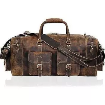 вещевые сумки для мужчин, кожаная дорожная сумка, ночная спортивная сумка для спортзала и выходного дня 32 in коричневый
