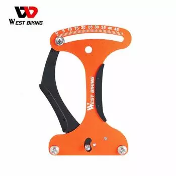 WEST BIKING Измеритель натяжения велосипедных спиц Калибратор натяжения велосипеда Тензиометр из алюминиевого сплава оранжевый